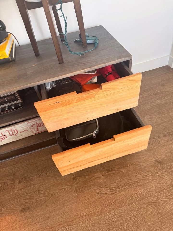 Mid-Century Modern Wood and Metal Media Console - photo 4