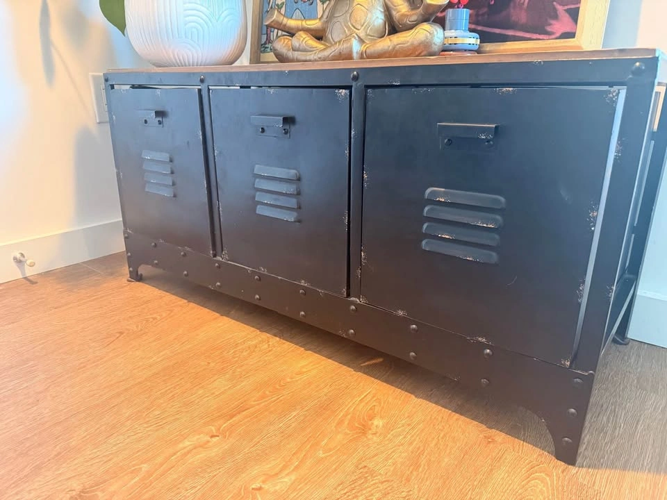 Industrial Metal and Wood 3-Drawer Storage - photo 5