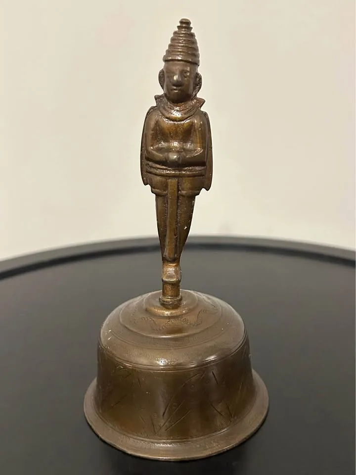 Antique Indian Brass Temple Bell image indicator(3)