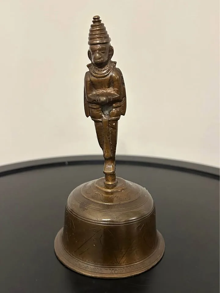 Antique Indian Brass Temple Bell image indicator(4)