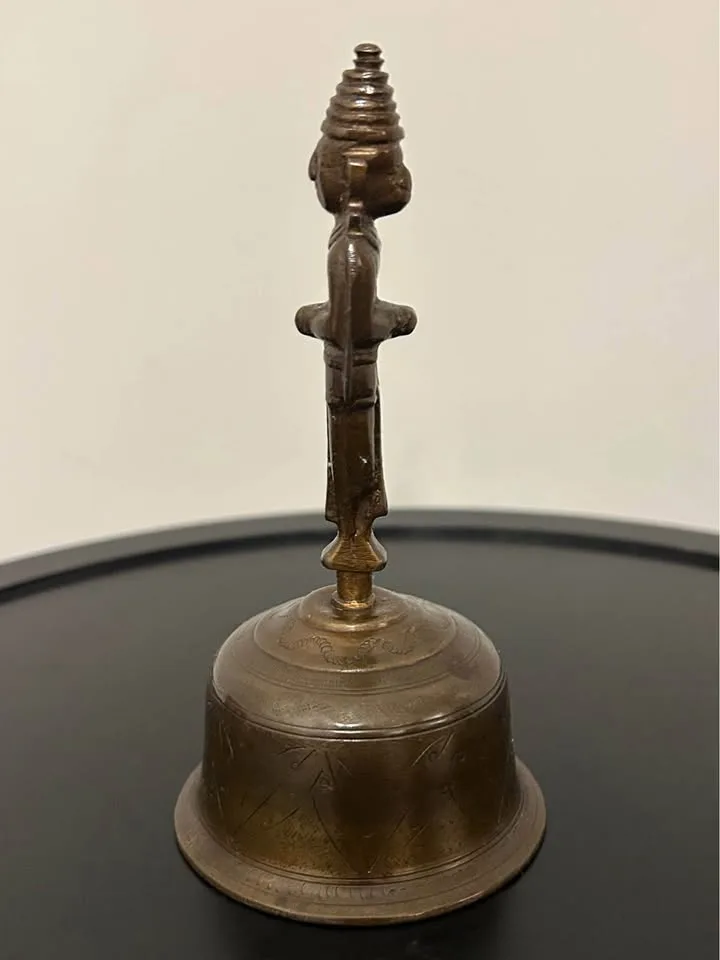 Antique Indian Brass Temple Bell image indicator(5)