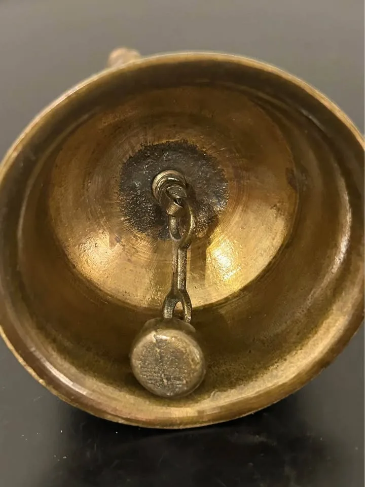 Antique Indian Brass Temple Bell image indicator(8)