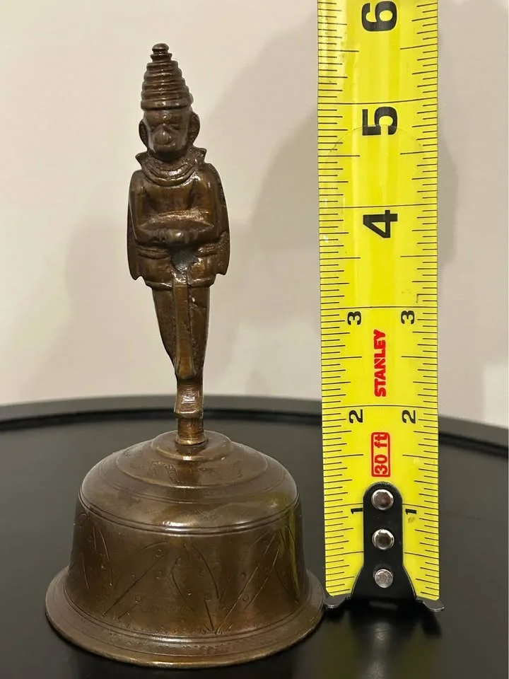 Antique Indian Brass Temple Bell image indicator(10)
