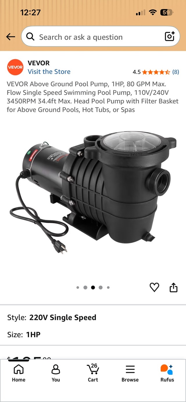 VEVOR Pool Pump - Brand New! - photo 3