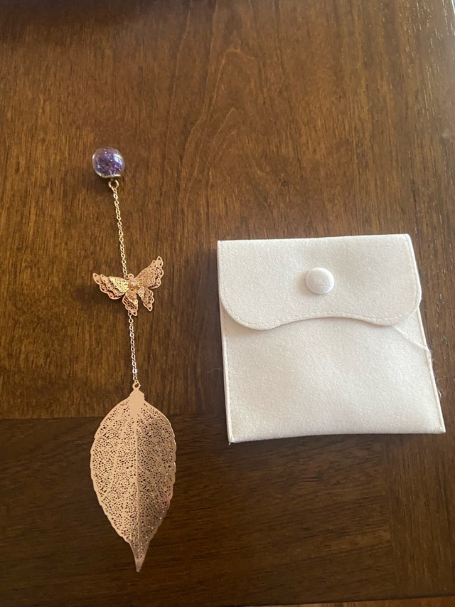 Metal Leaf and Butterfly Bookmark