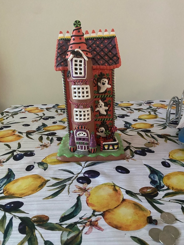 Halloween Light-Up Gingerbread House