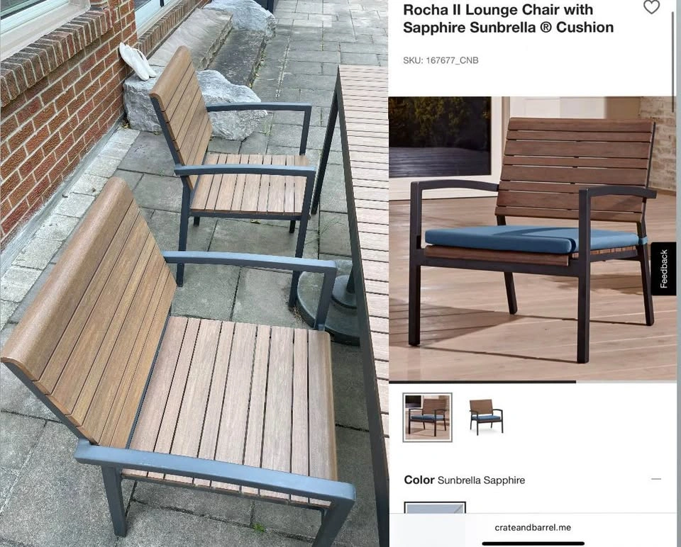 Crate and Barrel Outdoor Furniture / Patio Set - photo 4