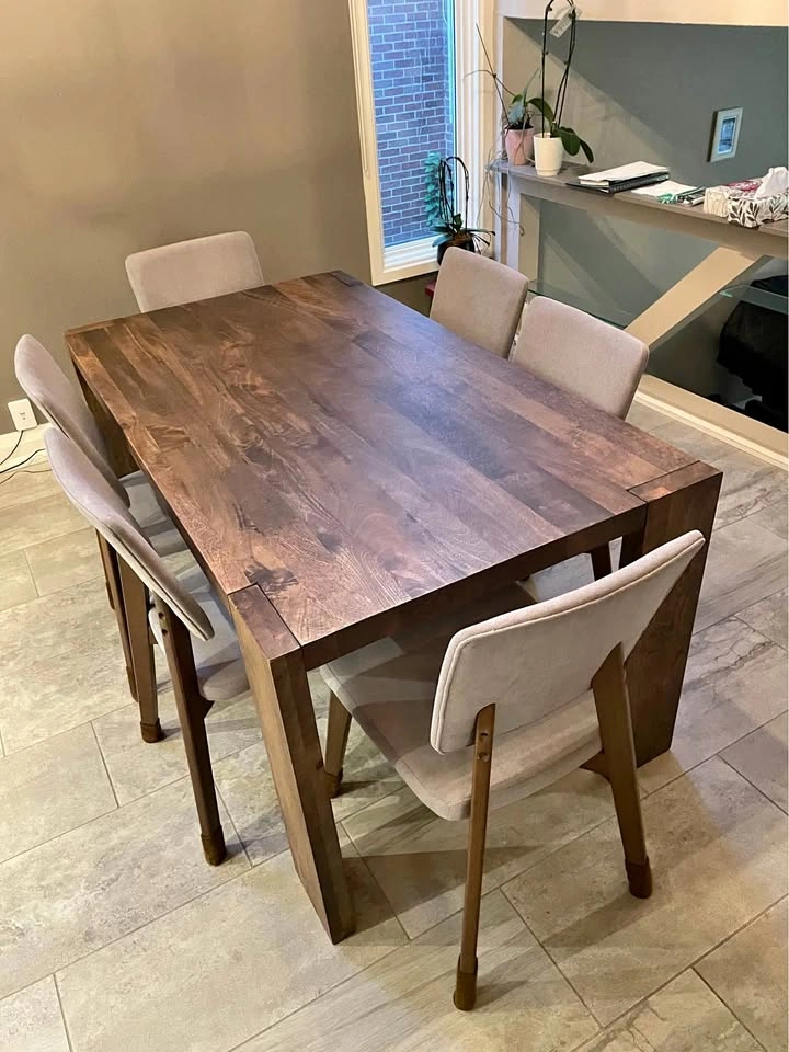 Dining set - CB2 mango wood hardwood Table and 6 chairs