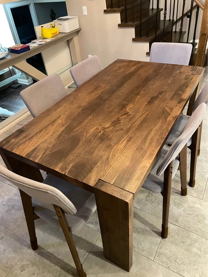 Dining set - CB2 mango wood hardwood Table and 6 chairs - photo 4