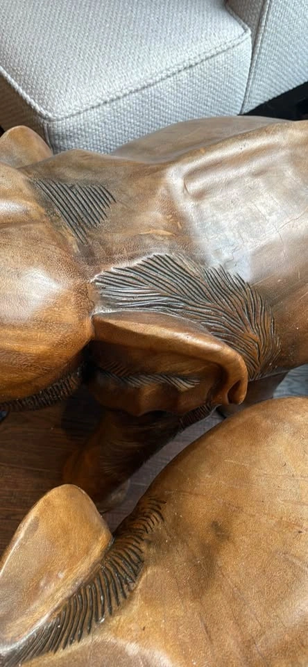 Vintage Hardwood Elephant Decor Accent Piece (Large) - photo 3