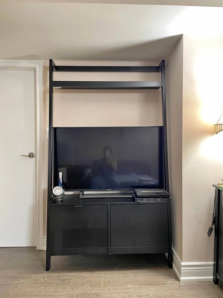 Crate and Barrel Ladder Bookshelf and TV Stand Bundle