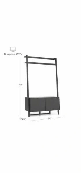 Crate and Barrel Ladder Bookshelf and TV Stand Bundle - photo 5