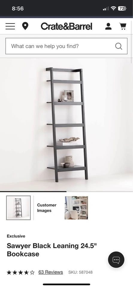 Crate and Barrel TV Media Stand and 2 Ladder Bookshelves - photo 3
