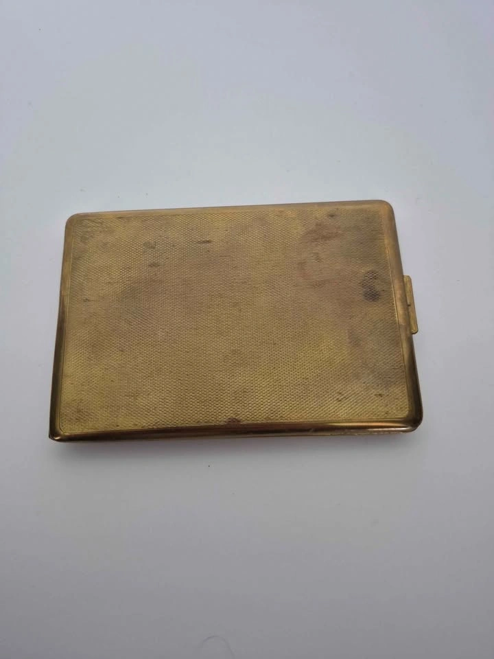 Vintage Brass German Map Cigarette Case - photo 4