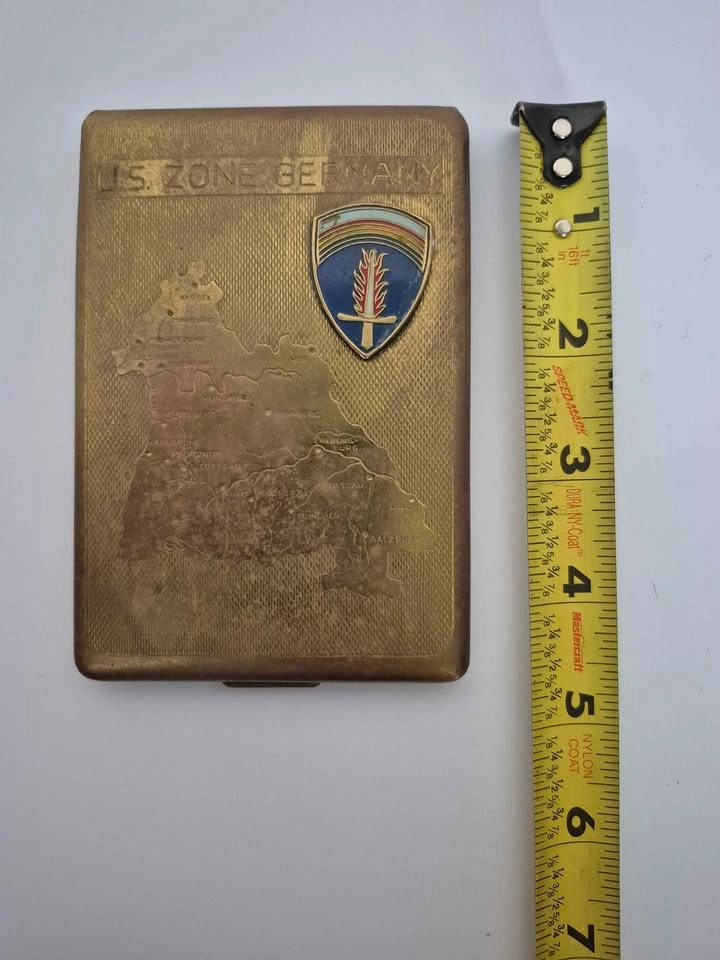 Vintage U.S. Zone Germany SHAEF Cigarette Case - photo 4
