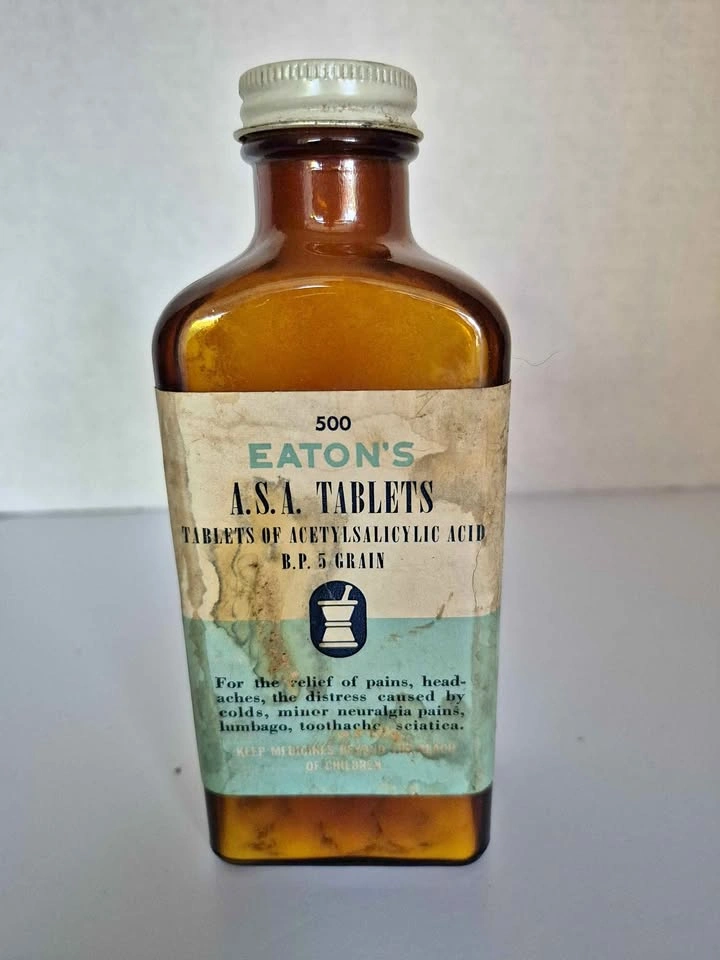 Vintage Eaton's A.S.A. Tablets Bottle