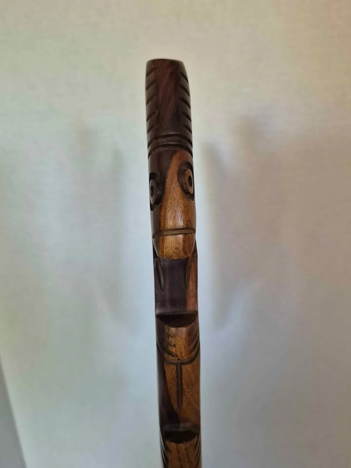 Brazilian Hand-Carved Wooden Decorative Axe - photo 4