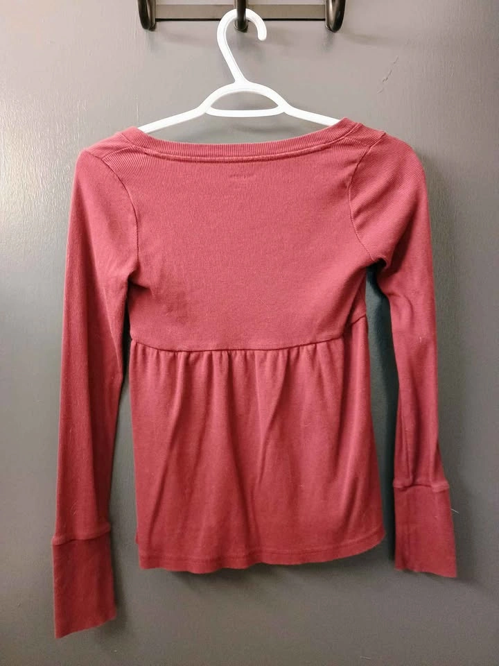 Burgundy Babydoll Longsleeve - photo 2