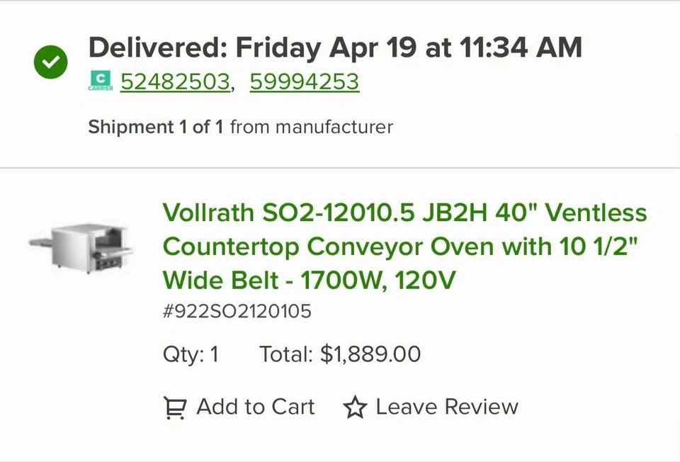 Vollrath Conveyor Oven – Ventless Countertop - photo 2