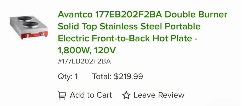 Commercial Double Burner Electric Hot Plate Stainless Steel - photo 3