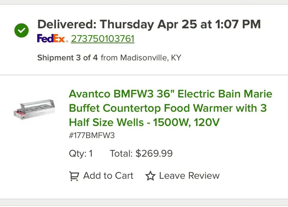 Commercial 3-Pan Electric Steam Table / Food Warmer - photo 3