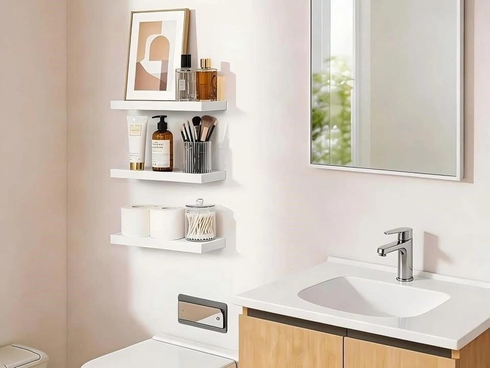 3 Floating Shelves with Metal Brackets - Brand New - photo 2