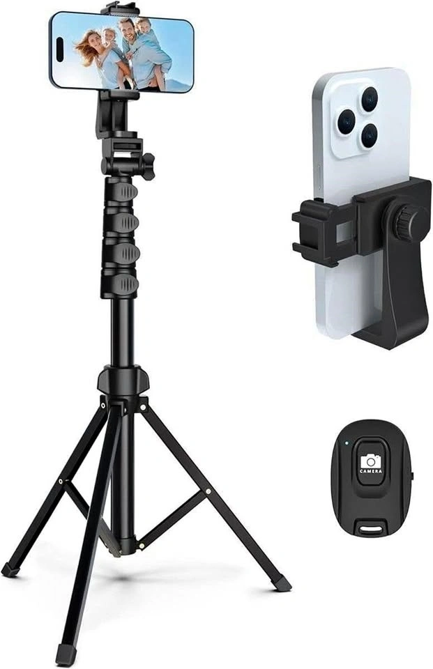 Tripod for Cell Phone & Camera Phone - Adjustable Up to 64" - Ne