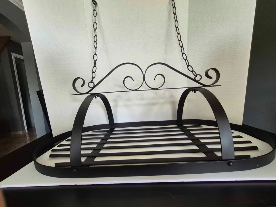 Wrought Iron Hanging Pot Rack with 10 Hooks - photo 2
