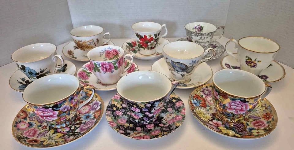Vintage Mixed Lot Tea Cups and Saucers