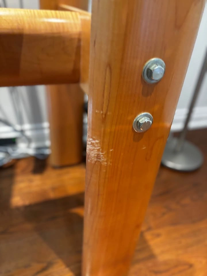 Glass Top Wood Base Desk - photo 4