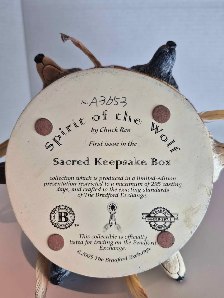 The Bradford Exchange Spirit of the Wolf Sacred Keepsake Box - photo 2