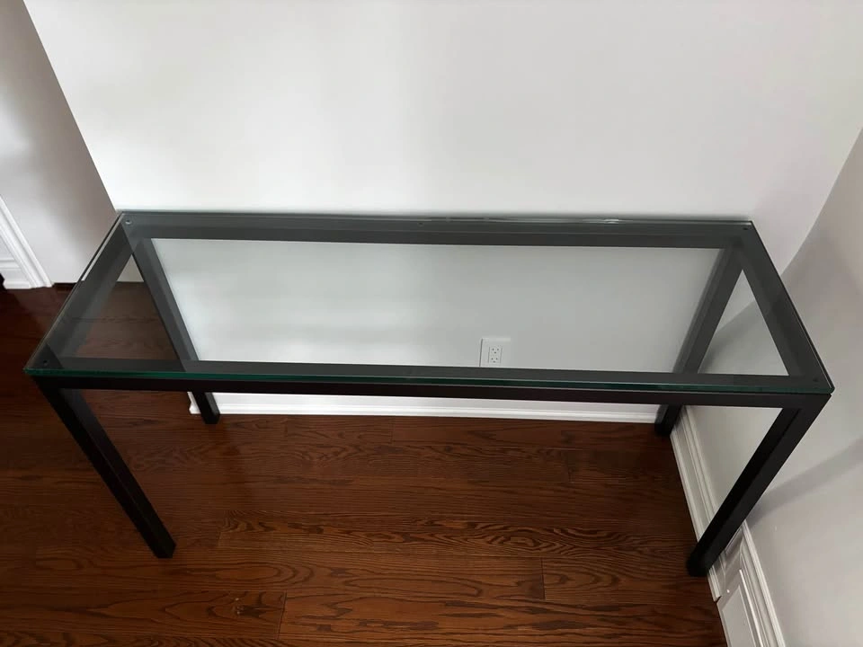 Modern Glass and Metal Console Table - photo 3