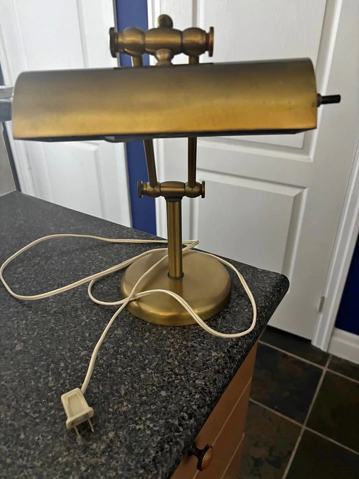 Vintage Brass Piano Desk Lamp