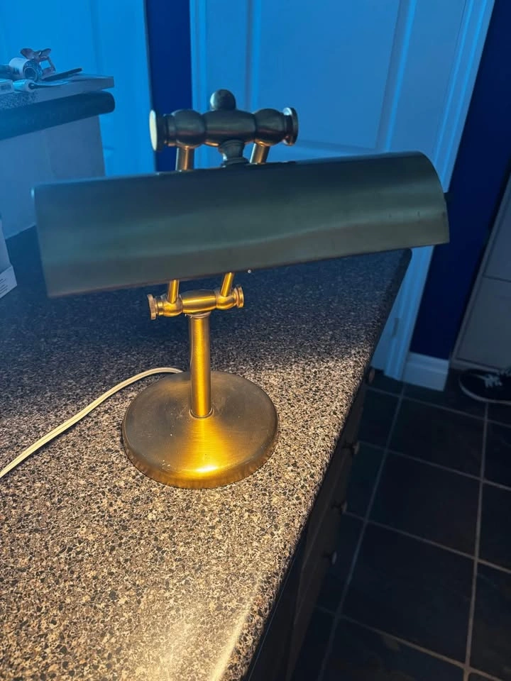 Vintage Brass Piano Desk Lamp - photo 2
