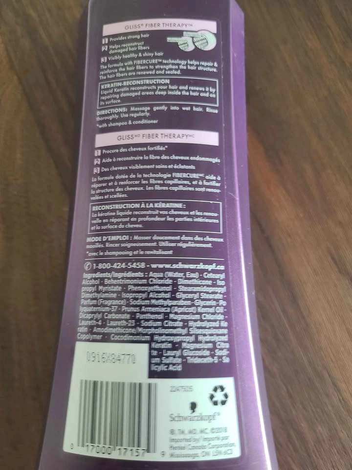 Schwarzkopf Gliss Hair Repair Fiber Therapy Conditioner - photo 4