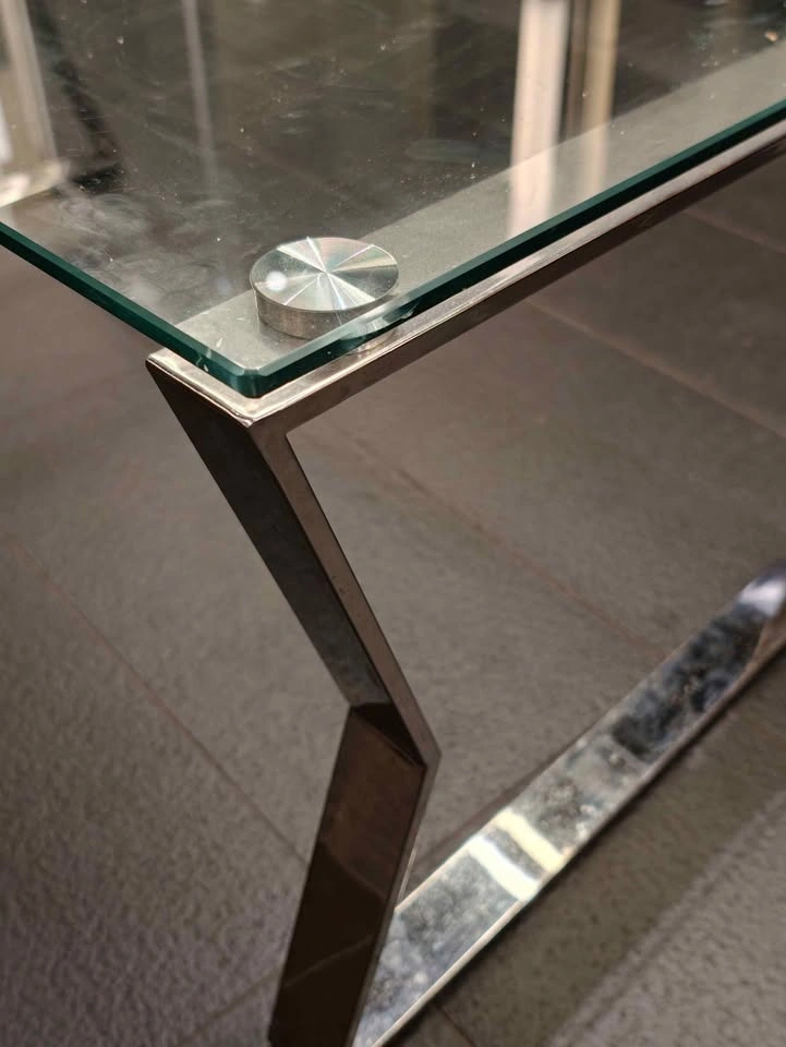 Modern Z-Base Tempered Glass Coffee Table - photo 2