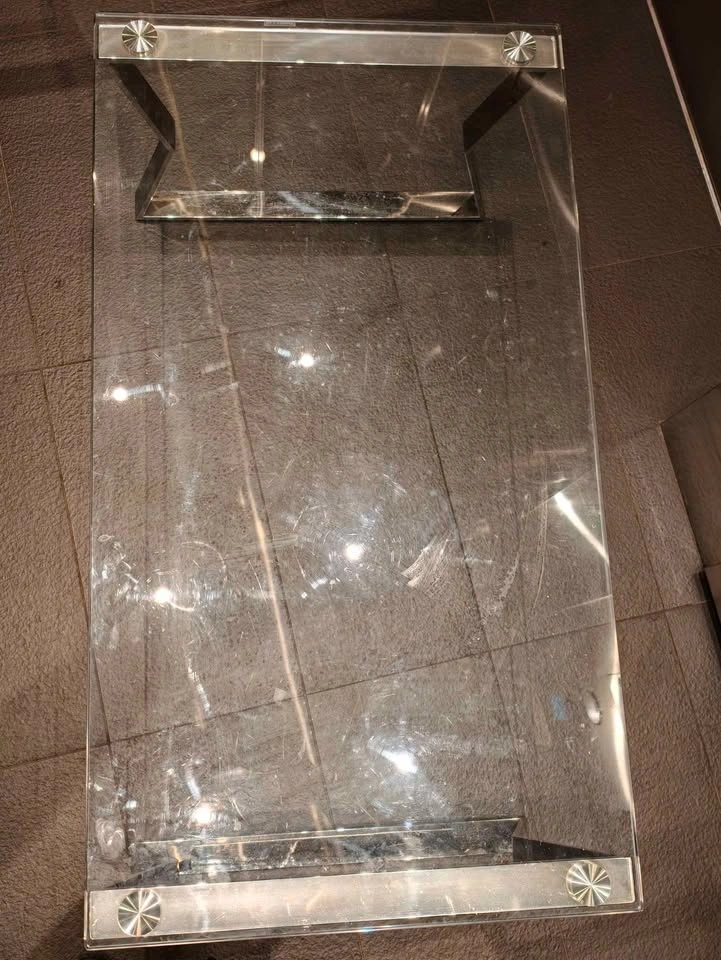 Modern Z-Base Tempered Glass Coffee Table - photo 3