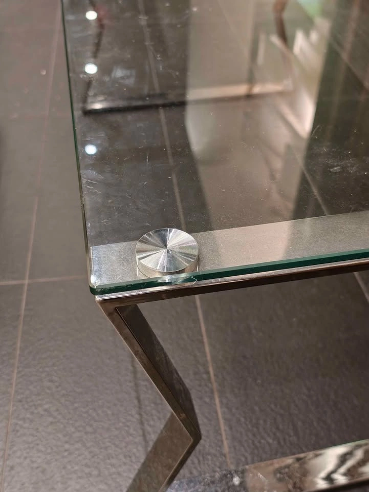 Modern Z-Base Tempered Glass Coffee Table - photo 4