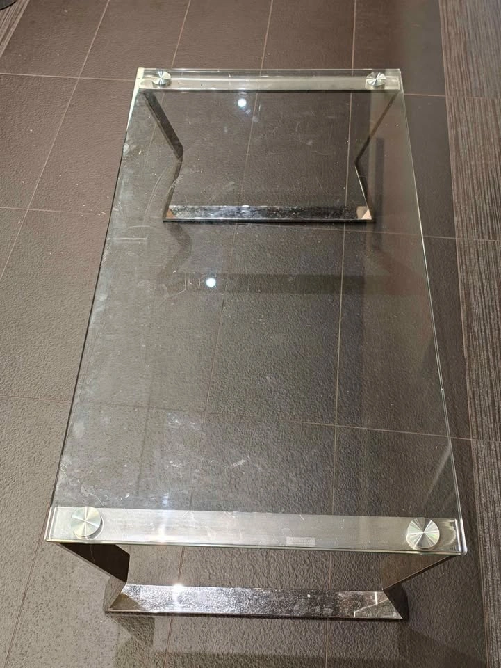 Modern Z-Base Tempered Glass Coffee Table - photo 5