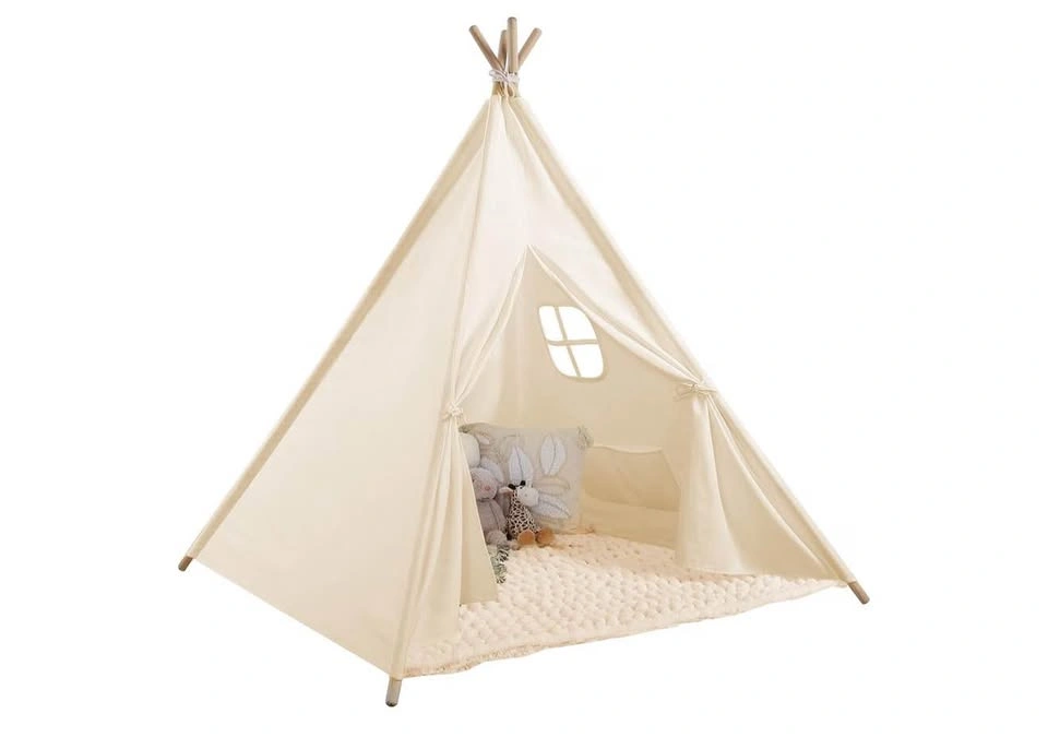 Kids Teepee Play Tent | White Canvas | Monobeach | With Box - photo 4