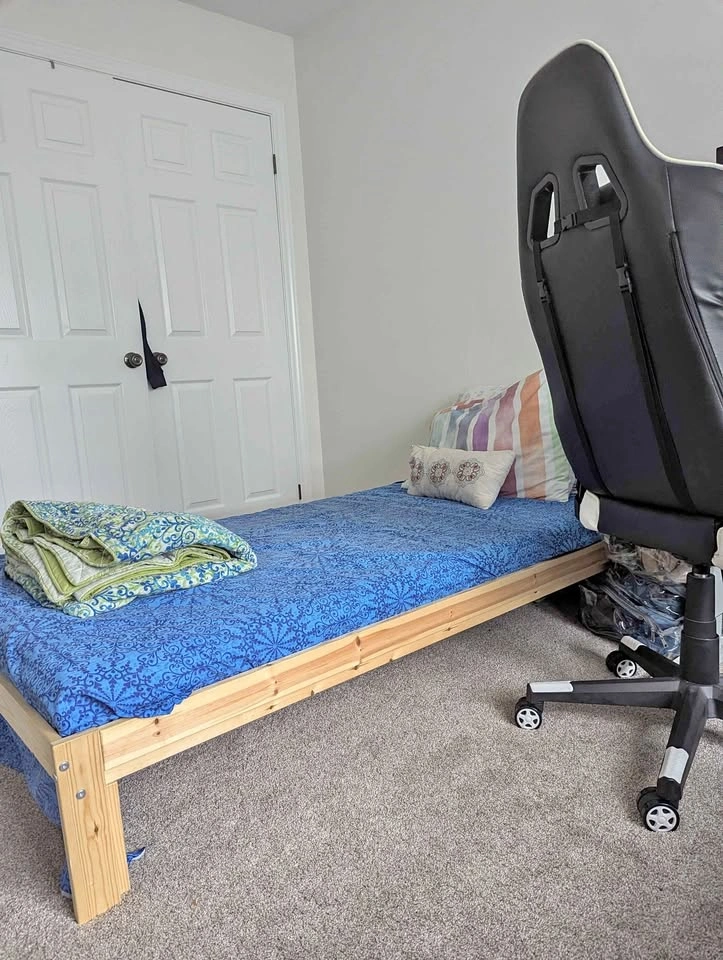 IKEA Wooden Single Bed Frame + Dresser Set
