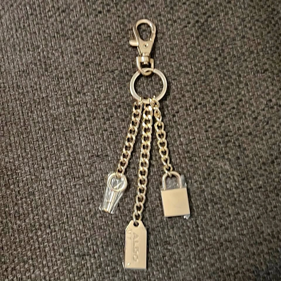 Brand New ALDO Gold Chain Bag Charm / Keychain
