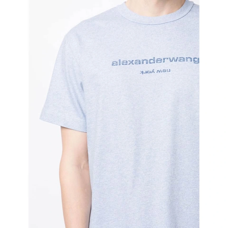 Alexander Wang Blue Glitter T-Shirt - photo 4