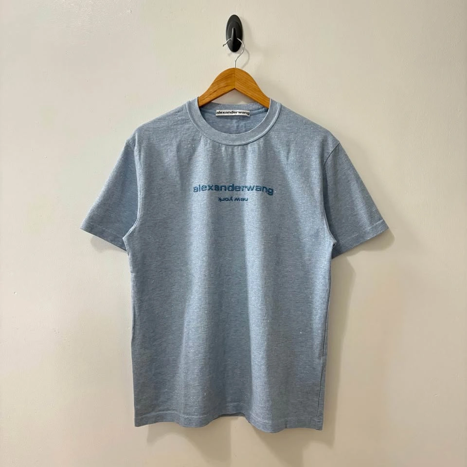 Alexander Wang Blue Glitter T-Shirt - photo 5