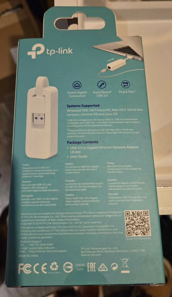 TP-Link UE300 USB 3.0 to Gigabit Ethernet Network Adapter - photo 2