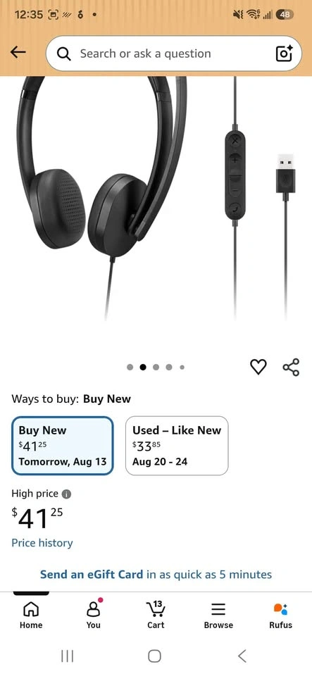 Lenovo USB-A Wired Stereo Headset Gen 2 - photo 2