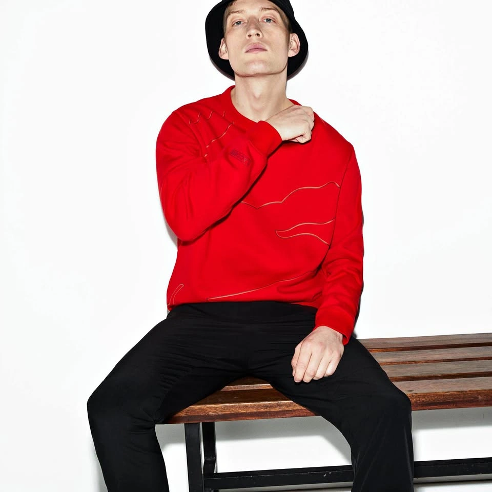 Lacoste Sport Red Crewneck Sweatshirt