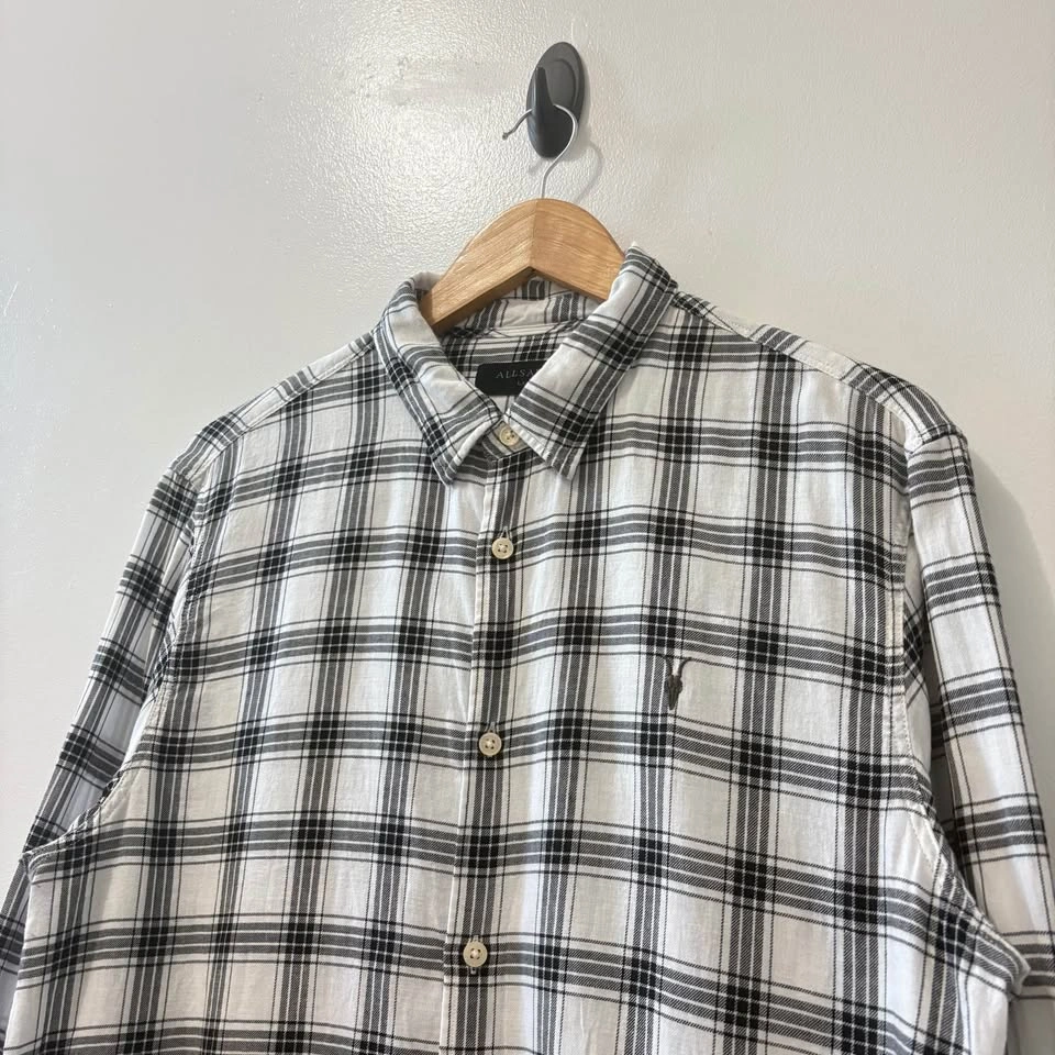 AllSaints Plaid Button Down Shirt - photo 2