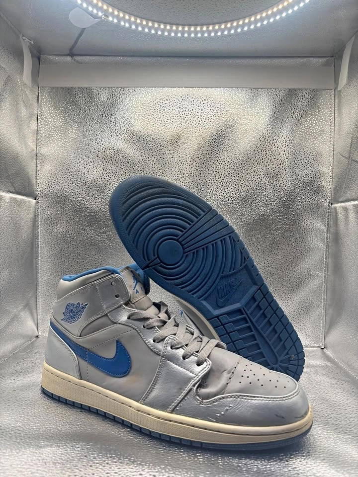Air Jordan 1 mid wolf grey sport blue