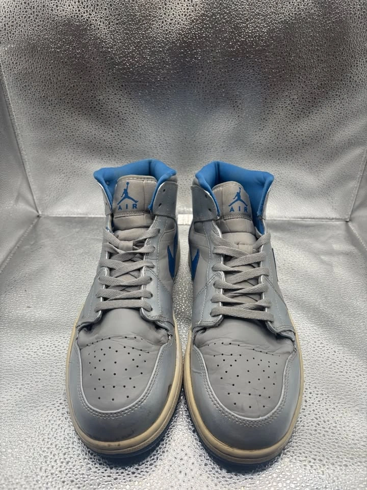 Air Jordan 1 mid wolf grey sport blue - photo 2